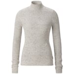 Camisa de punto jaspeada para mujer Gris claro