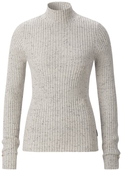Damen-Strickshirt meliert Hellgrau