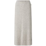 Falda de punto de mujer jaspeada Gris claro