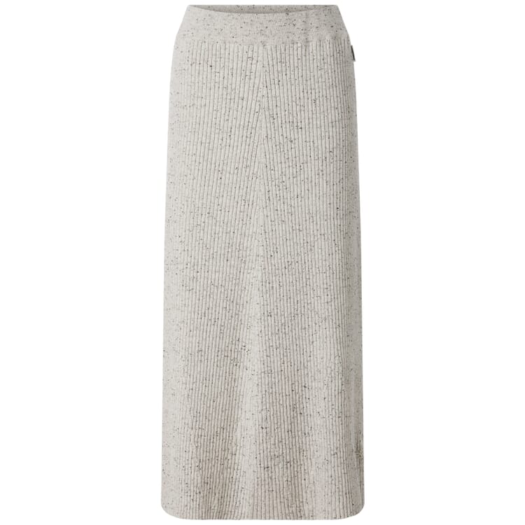 Jupe en maille pour femme chinée, Gris clair