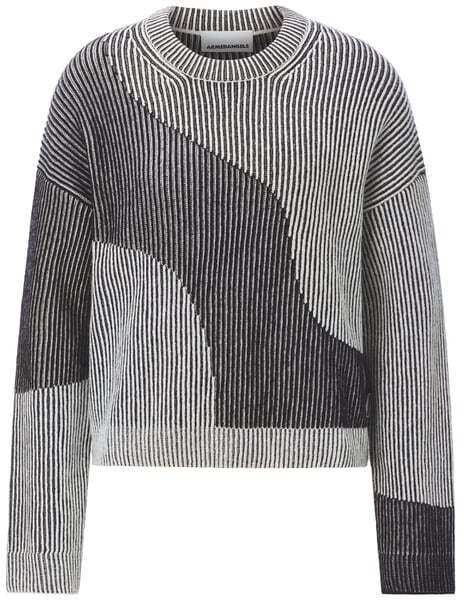 Women's Ribbed Sweater Black and White