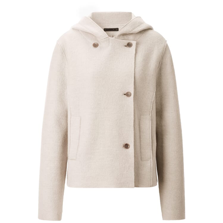 Veste en laine pour femmes, Blanc naturel