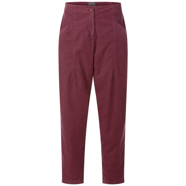 Damen-Feincordhose, Weinrot