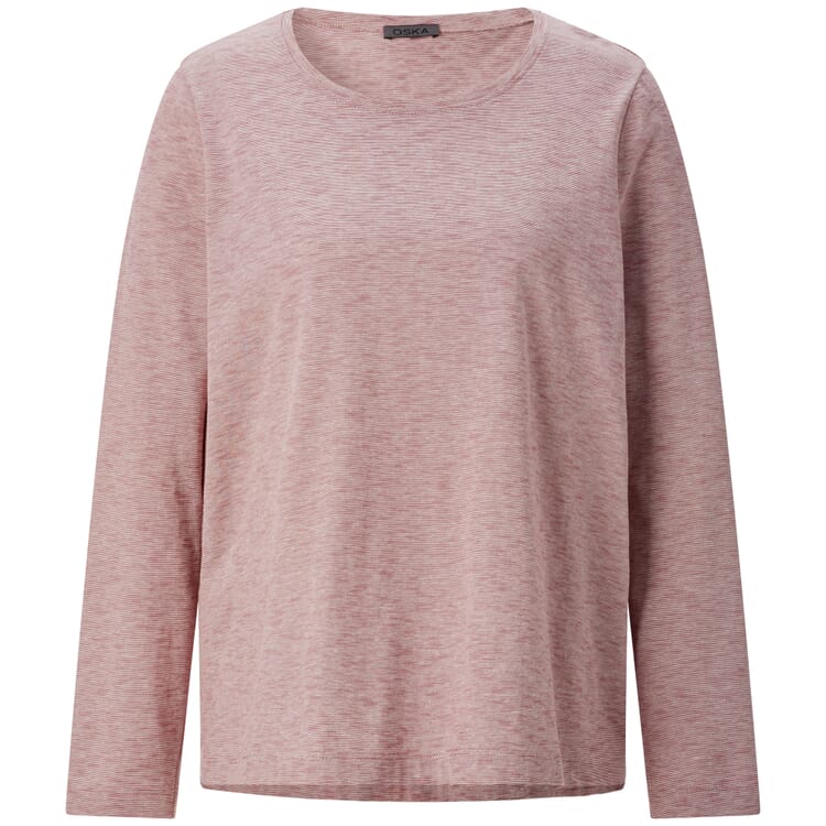 Women’s Long-Sleeve Shirt, Red Melange