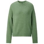 Damen-Strickpullover Salbeigrün
