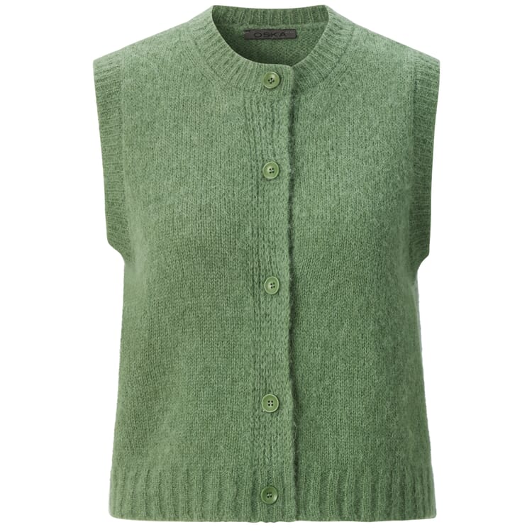 Women's Knit Vest, Sage green