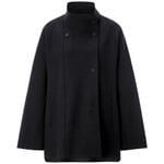 Veste d'extérieur en laine pour femme Noir