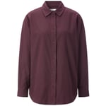 Flannelbluse til damer Vin rød