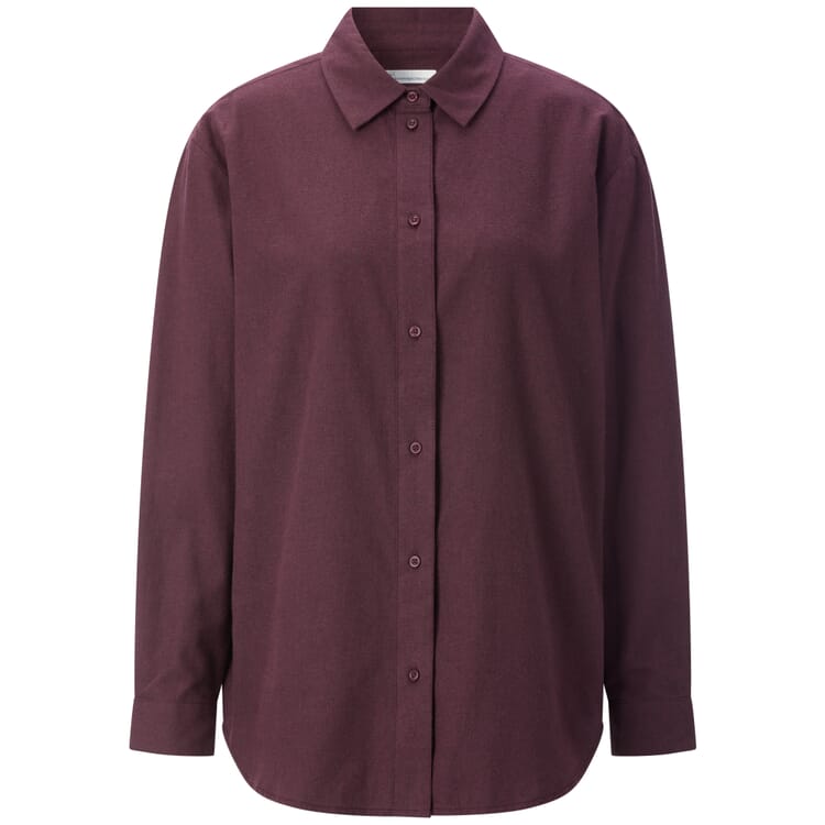 Women's Flannel Blouse, Wine red