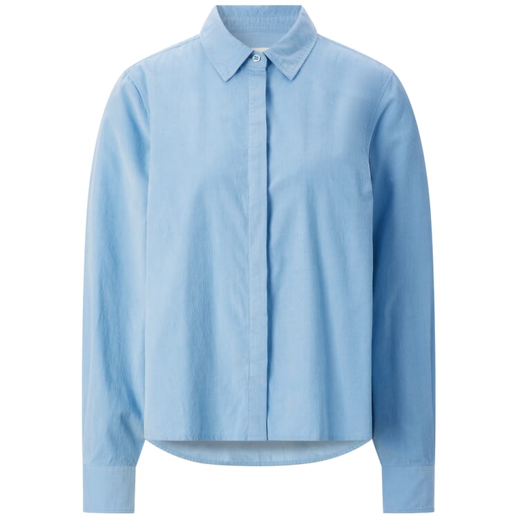Chemisier pour femme en velours côtelé, Bleu clair