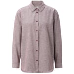 Blusa de mujer de franela jaspeada Burdeos