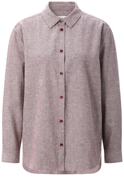 Women’s Marled Flannel Blouse Wine red