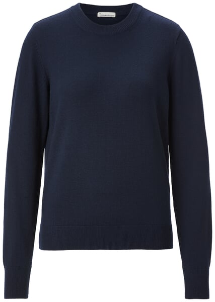 Dames Trui Merino Wol Donkerblauw