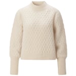 Pull-over femme en tricot d'alpaga Blanc naturel