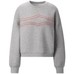 Damen-Sweatshirt mit Stickerei Hellgrau