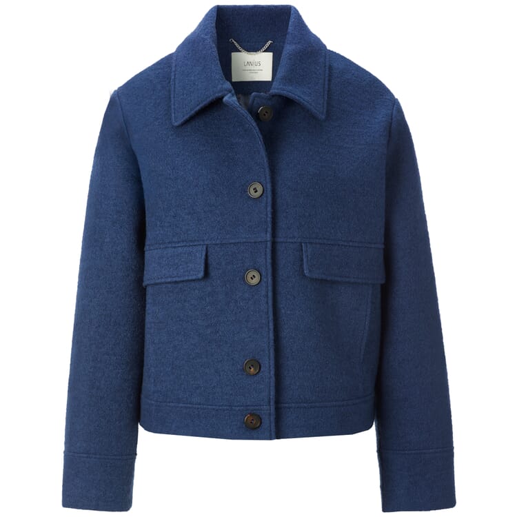 Kort damesjack, Medium blauw