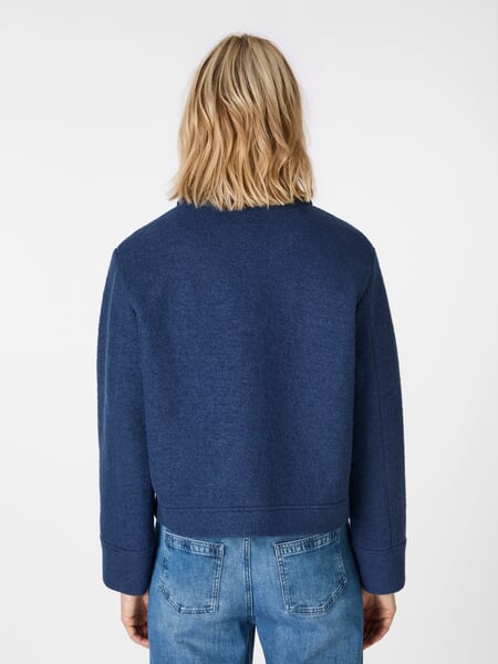 Damen-Kurzjacke Mittelblau, Tragebild