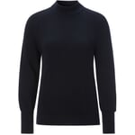Pull-over en tricot pour femme Coton Bleu marine