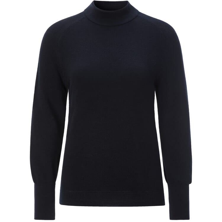 Women’s Cotton Knit Sweater, Navy
