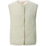 Ladies reversible vest Light green-cream