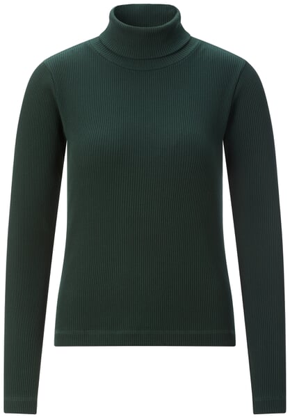 Damen-Rollkragenshirt Uni Dunkelgrün