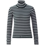 T-shirt à col roulé rayé pour femme Vert