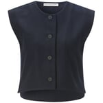 Wollen damesvest Donkerblauw