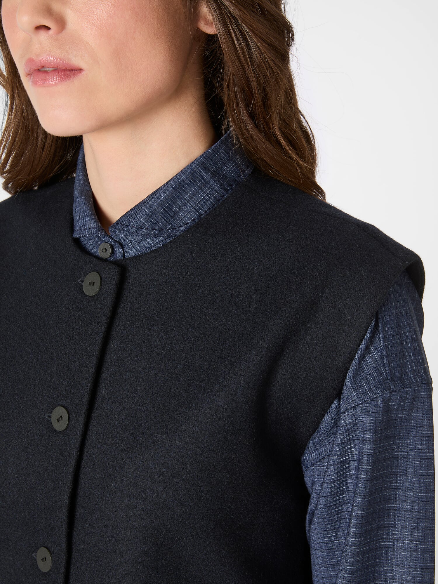 Ladies wool vest, Dark blue | Manufactum