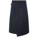 Dames wikkelrok wol Donkerblauw