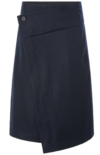 Women's Wool Wrap Skirt Dark blue