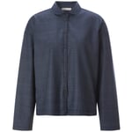 Blouse en laine à carreaux pour femmes Bleu moyen