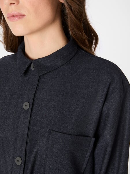 Damen-Hemdkleid Dunkelblau, Detailsicht