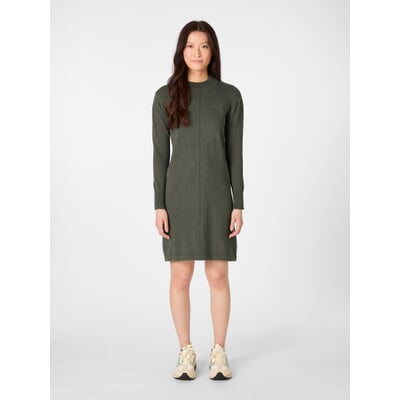Dames gebreide jurk katoen, Saliegroen Manufactum