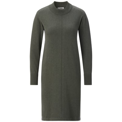Damen-Strickkleid Baumwolle, Salbeigrün Manufactum