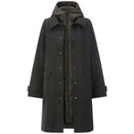Damen-Trenchcoat 2in1 mit Weste Oliv