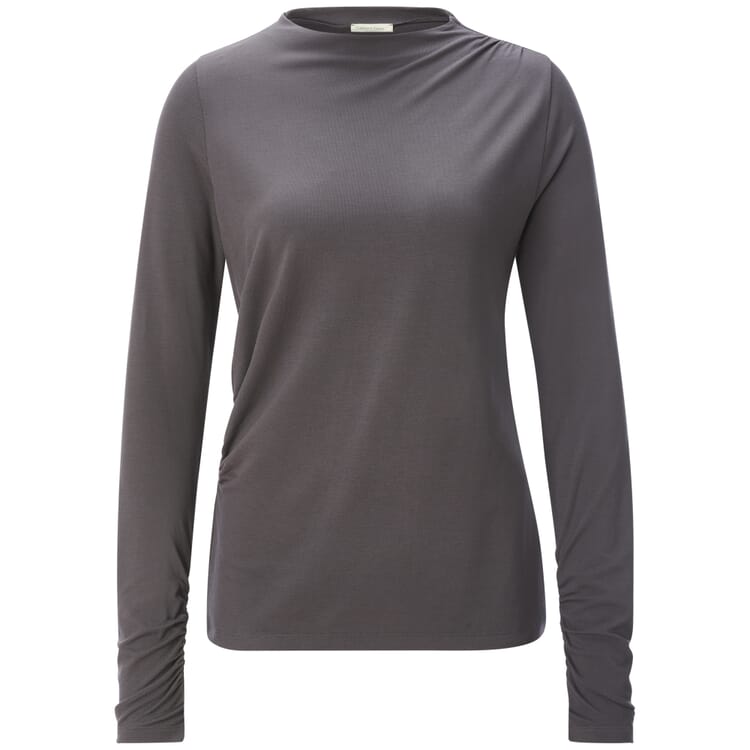 Dames viscose overhemd piqué, Grijsviolet