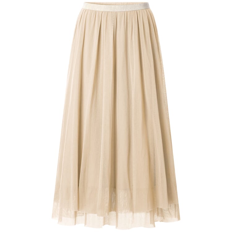 Ladies tulle skirt long, Light beige