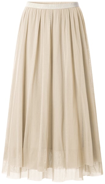 Lange tulle rok voor dames Lichtbeige