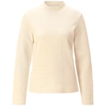 Dames glittershirt lange mouw Natuur