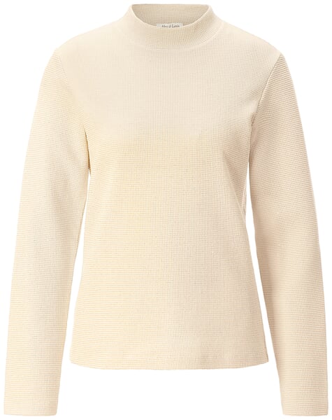 Ladies' glitter shirt long sleeve Natural