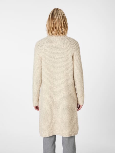 Chaleco largo de punto para mujer Crudo, Tragebild