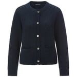 Damen-Strickjacke Alpaka Dunkelblau