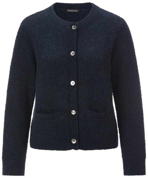Damesvest van alpaca Donkerblauw