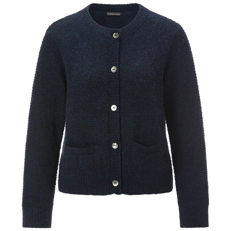 Women’s Alpaca Cardigan, Dark blue
