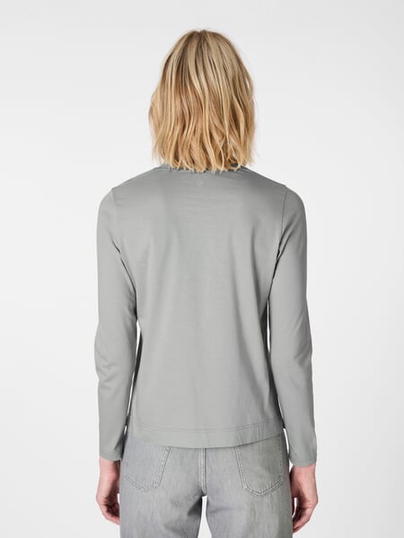 Damen-Langarmshirt Salbeigrün, Tragebild