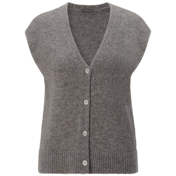 Damen-Strickweste Alpaka, Taupe