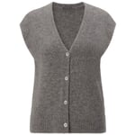 Strikket alpaka-vest til damer Taupe