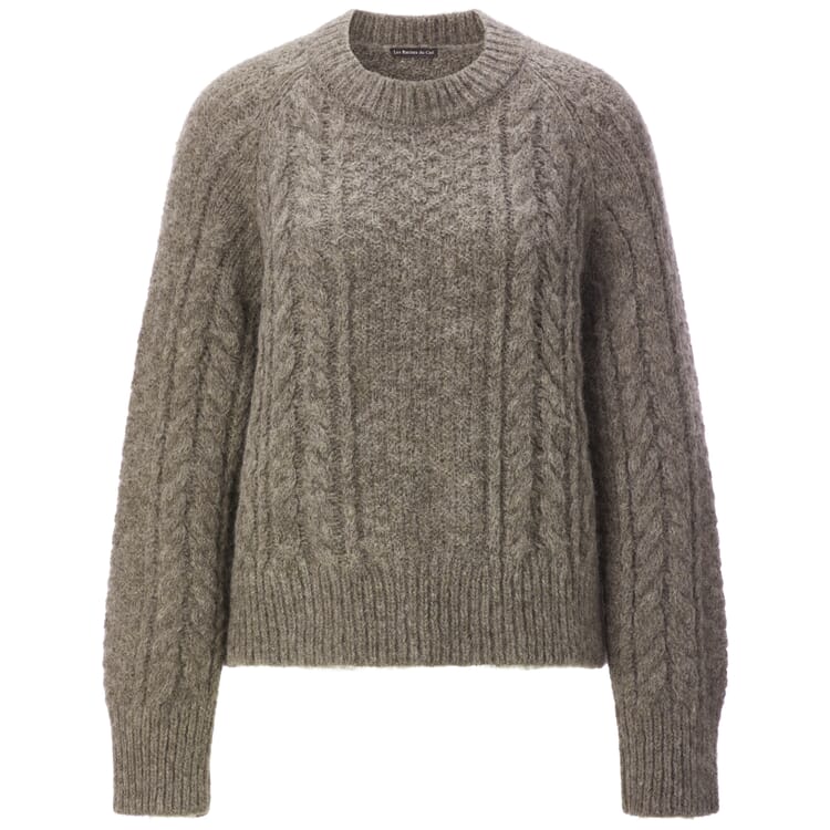 Pull-over torsadé en alpaga pour femme