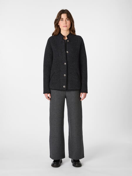 Ladies' wool jacket Anthracite, presented on a model