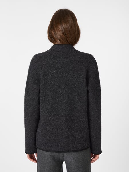 Ladies' wool jacket Anthracite, presented on a model